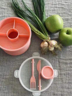 VIAMAJA Div. Køkken|Køkken Opbevaring<Lunchbox m. dressing kop - Rosa