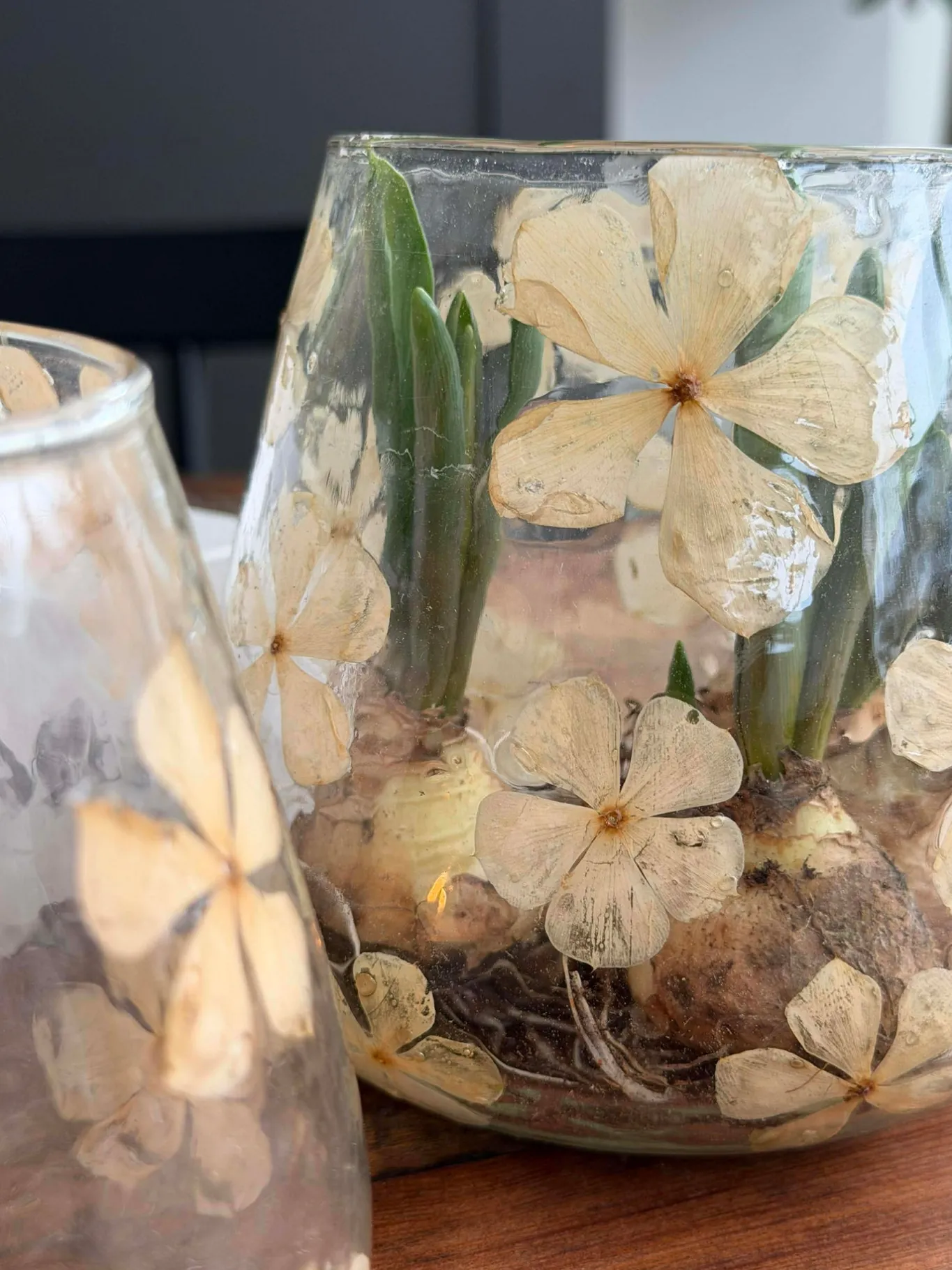 VIAMAJA Lysestager<Lysestage - Glas med blomster - flere størrelser
