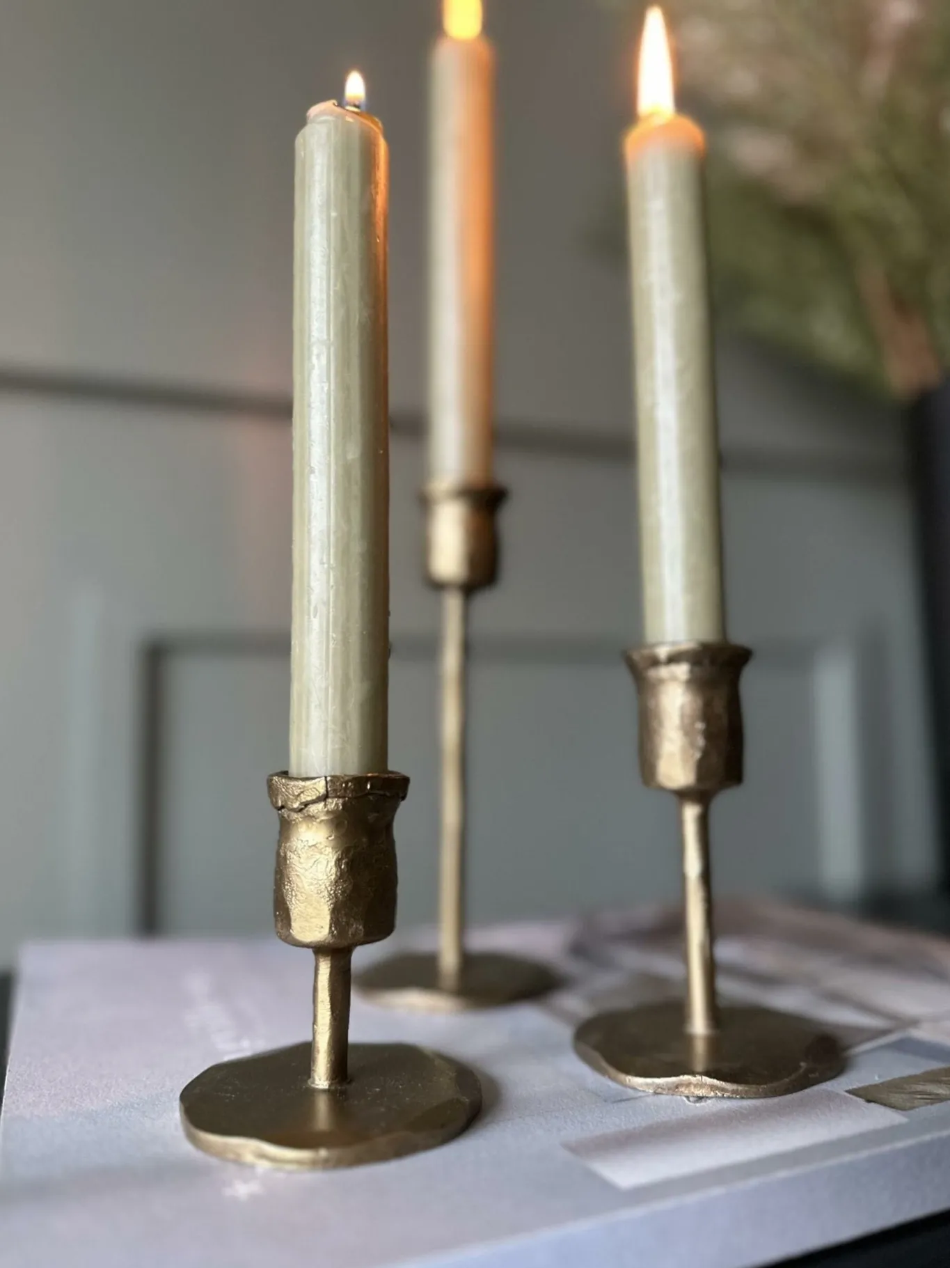 VIAMAJA Lysestager<Lysestage – Gold 16 cm