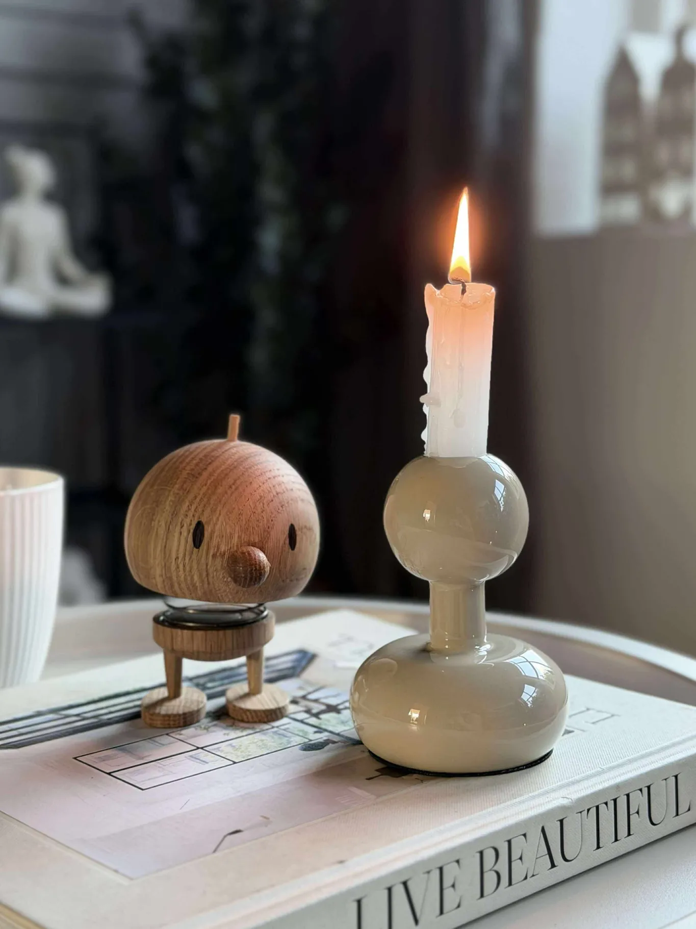 VIAMAJA Lysestager<Lysestage Beige