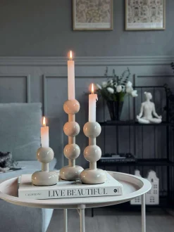 VIAMAJA Lysestager<Lysestage Beige