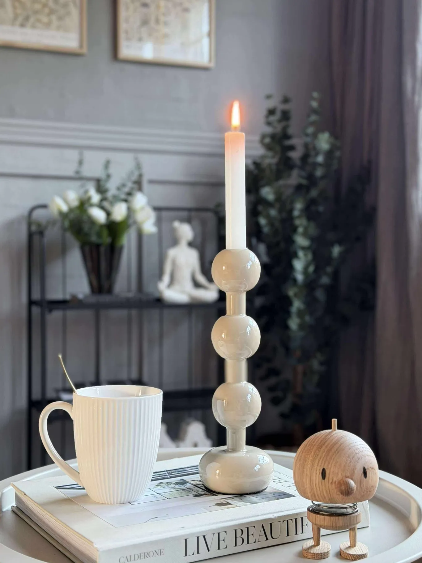 VIAMAJA Lysestager<Lysestage Beige