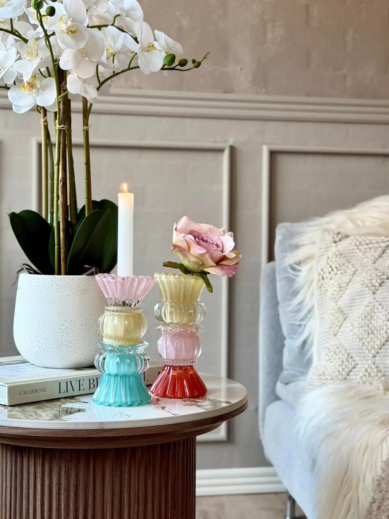 VIAMAJA Lysestager|Interiør<Lysestage BON 17 cm Vendbar - MIX
