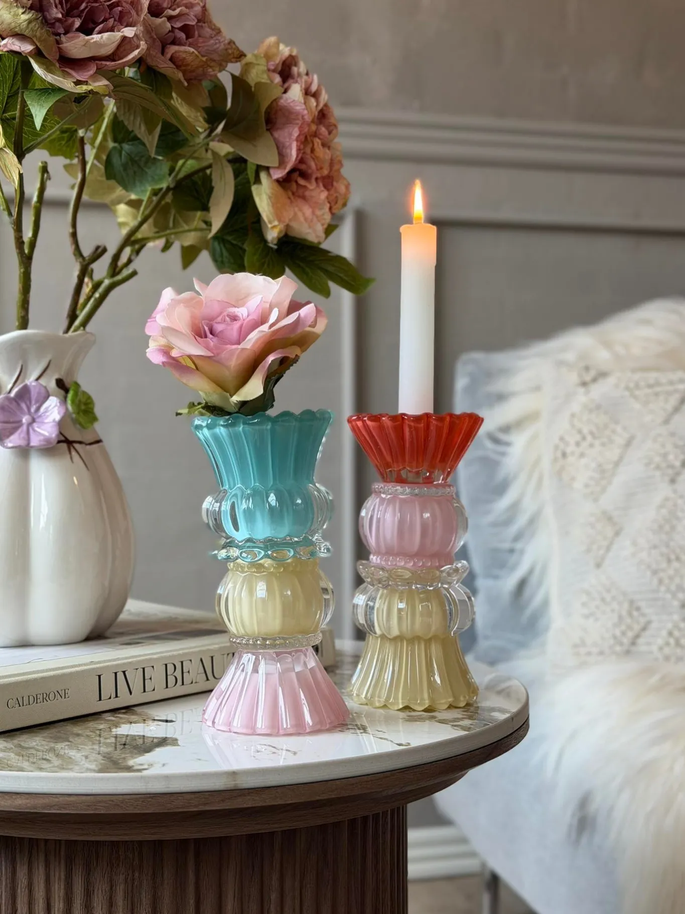 VIAMAJA Lysestager|Interiør<Lysestage BON 17 cm Vendbar - MIX