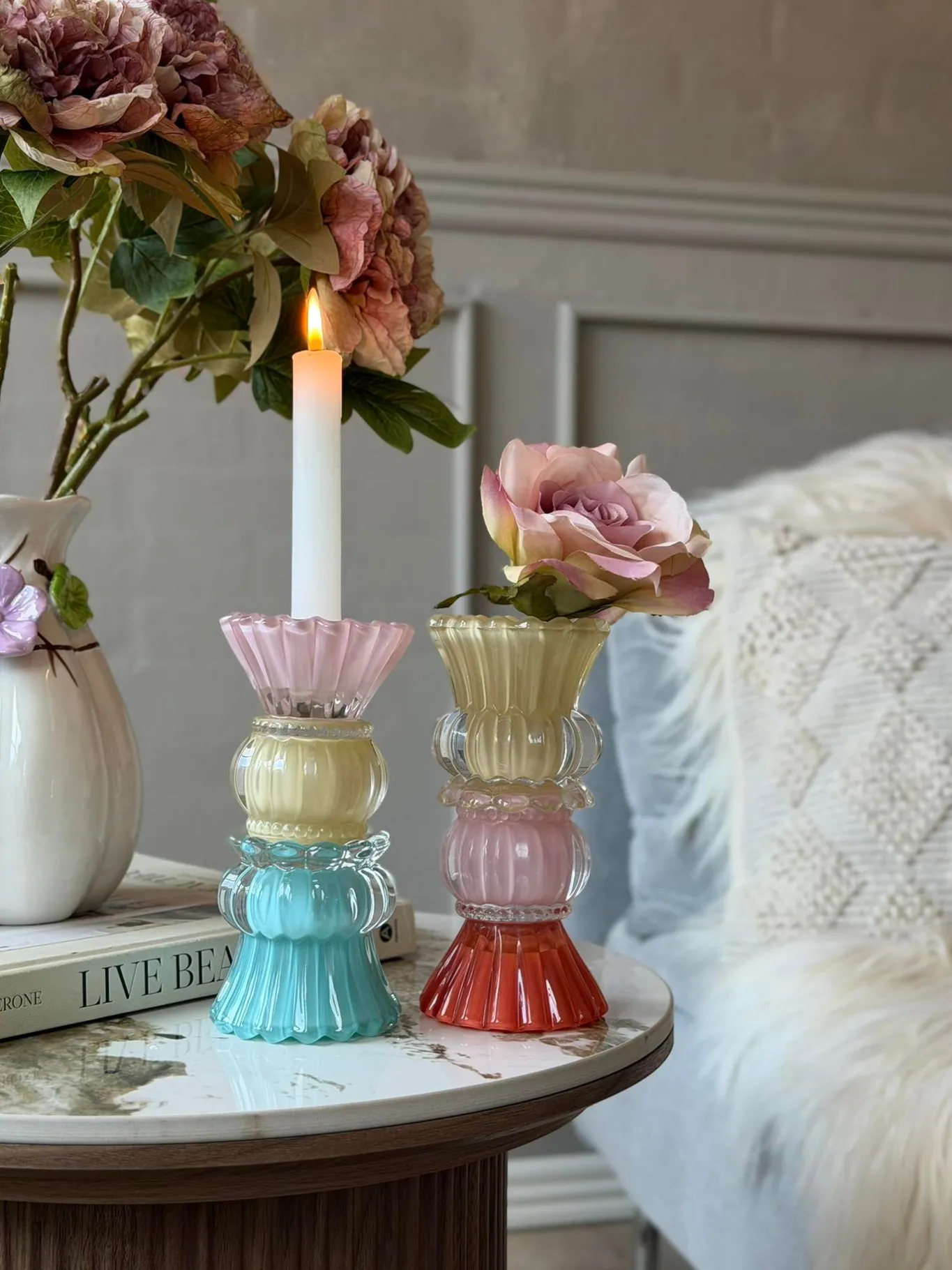 VIAMAJA Lysestager|Interiør<Lysestage BON 17 cm Vendbar - MIX