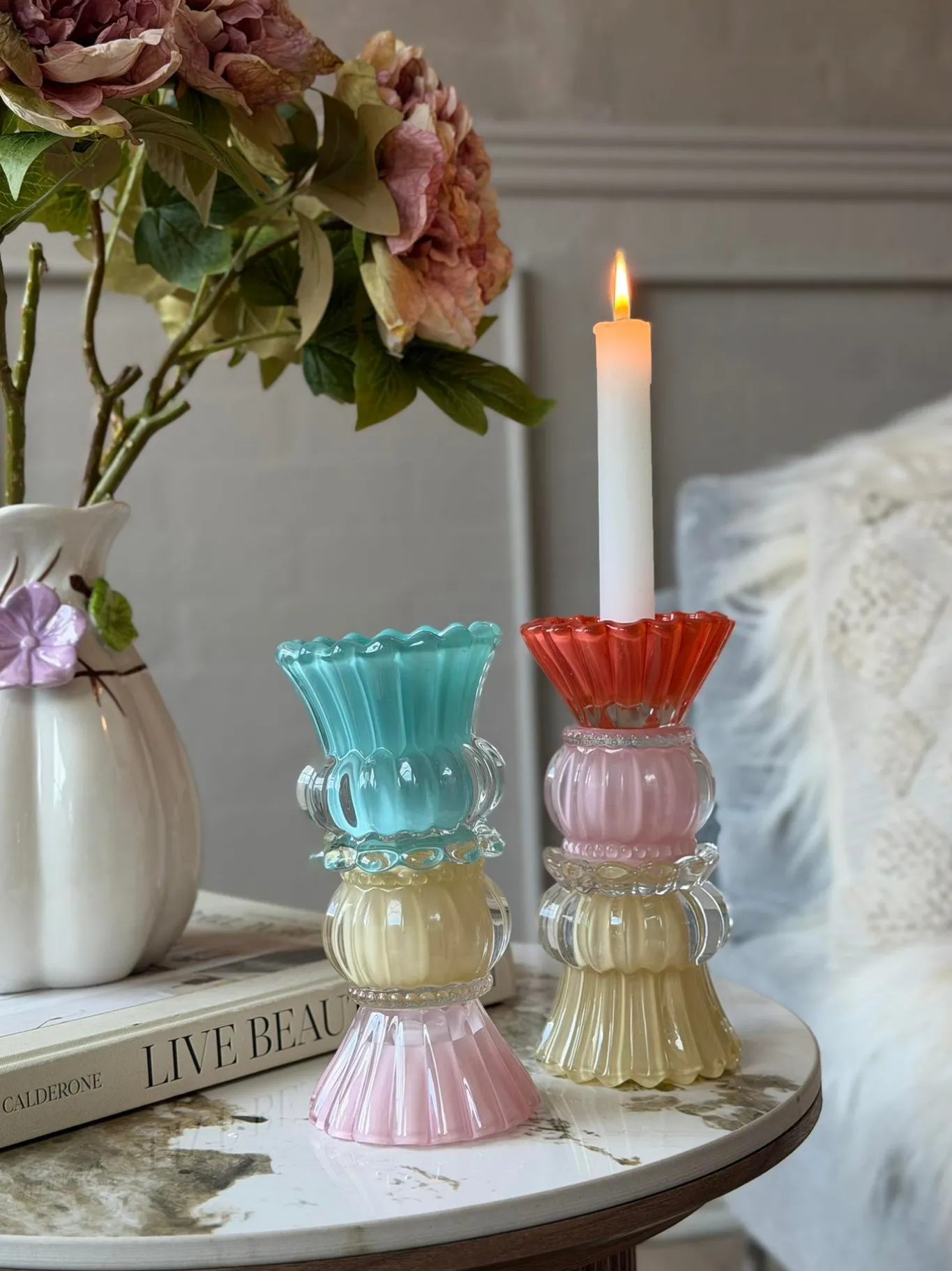 VIAMAJA Lysestager|Interiør<Lysestage BON 17 cm Vendbar - MIX