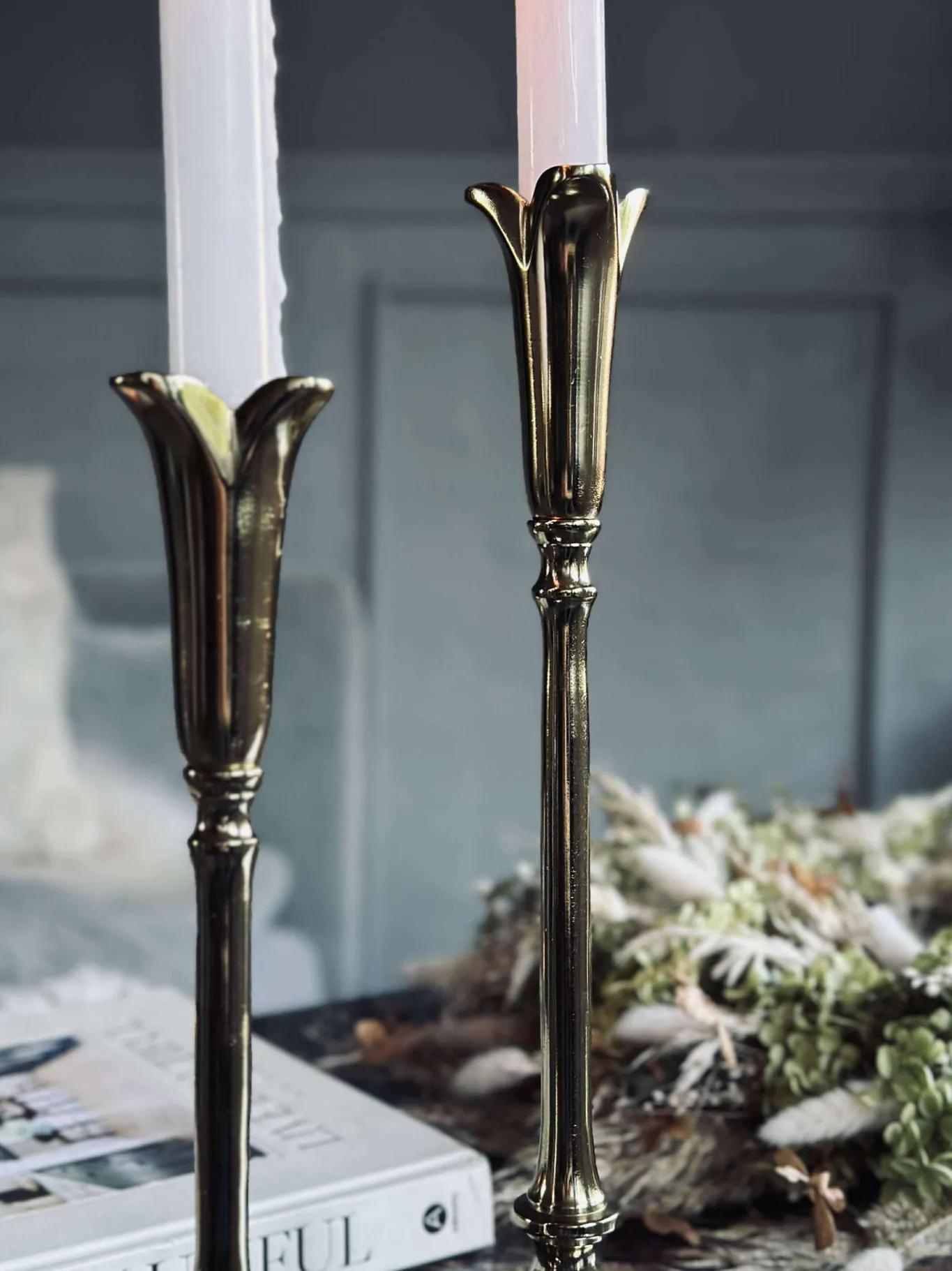 VIAMAJA Lysestager<Lysestage Calla Alu guld