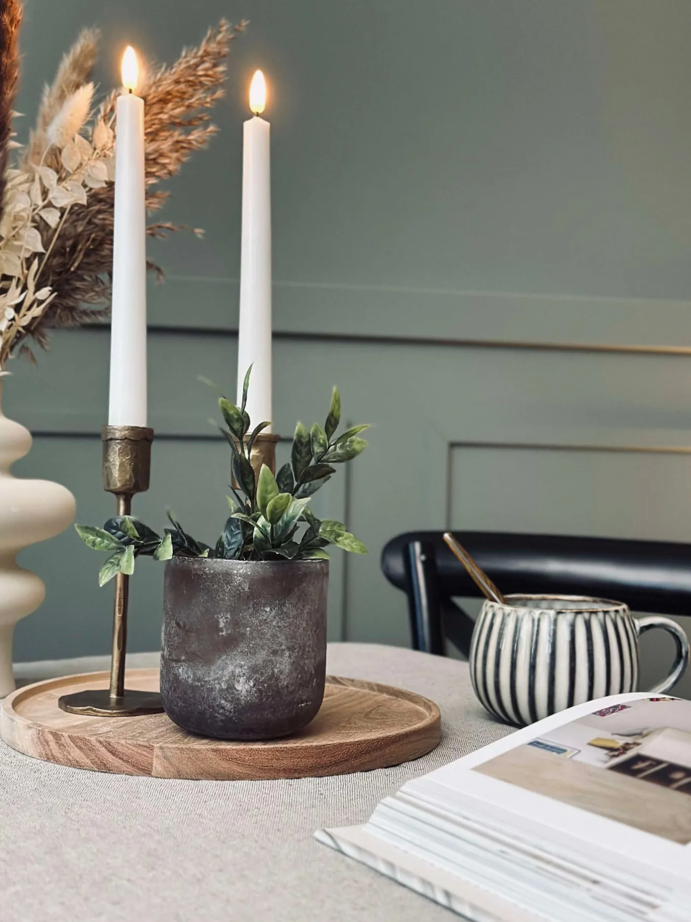 VIAMAJA Lysestager<Lysestage FROST dark - Lille