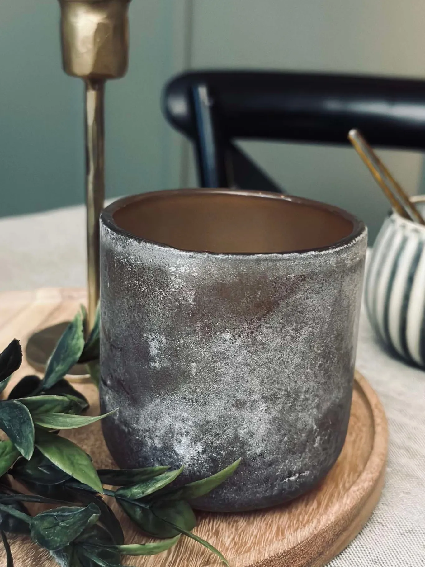 VIAMAJA Lysestager<Lysestage FROST dark - Lille