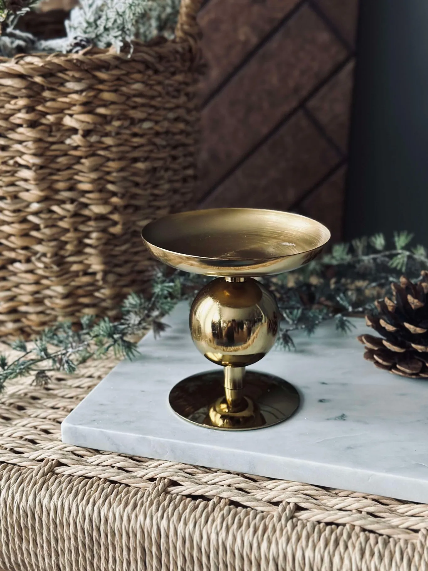 VIAMAJA Lysestager|Jul<Lysestage NOYA 10 cm - Gold