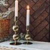 VIAMAJA Lysestager|Jul<Lysestage NOYA - Gold 20 cm