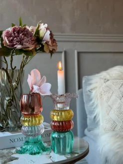 VIAMAJA Lysestager|Interiør<Lysestage Palme 21 cm Vendbar - MIX