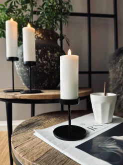 VIAMAJA Lysestager|Interiør<Lysestage sæt til bloklys – Black Liva