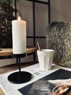 VIAMAJA Lysestager|Interiør<Lysestage sæt til bloklys – Black Liva