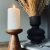 VIAMAJA Lysestager<Lysestage til bloklys - Konisk wood