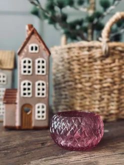 VIAMAJA Lys Og Led|Lysestager<Lysestage til fyrfadslys Diamond - Pink