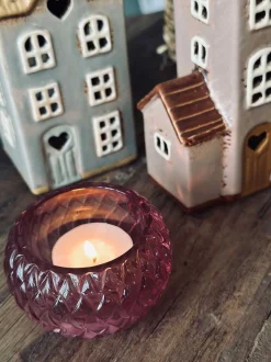 VIAMAJA Lys Og Led|Lysestager<Lysestage til fyrfadslys Diamond - Pink