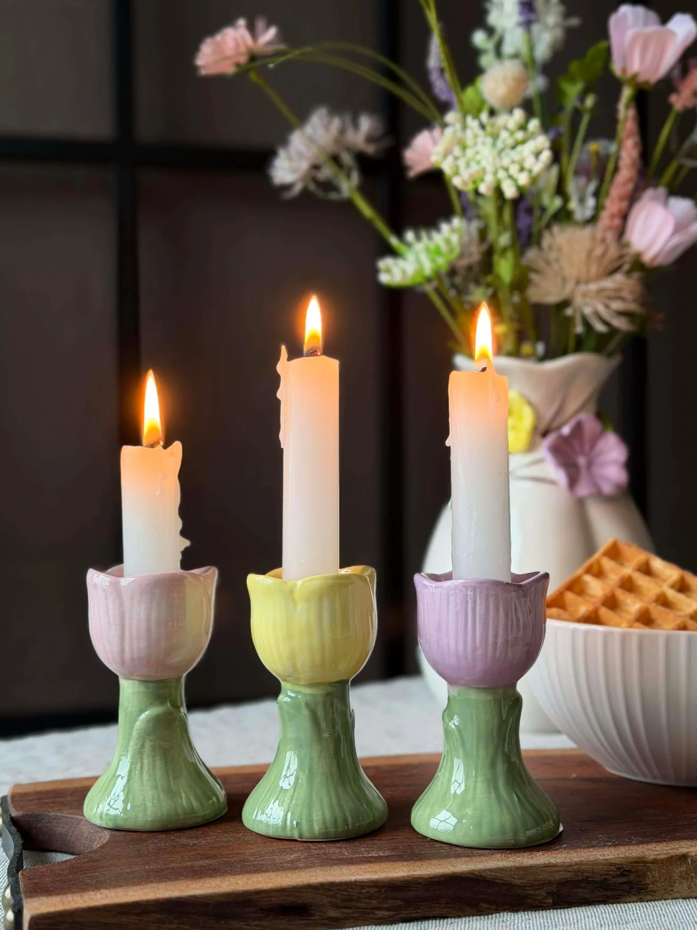 VIAMAJA Lysestager|Påske<Lysestage Tulipan - Flere farver
