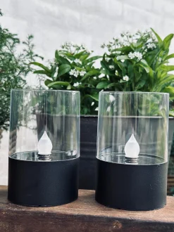 VIAMAJA Lys Og Led|Udendørs Led<Lysestager solar - Sæt af 2 stk.