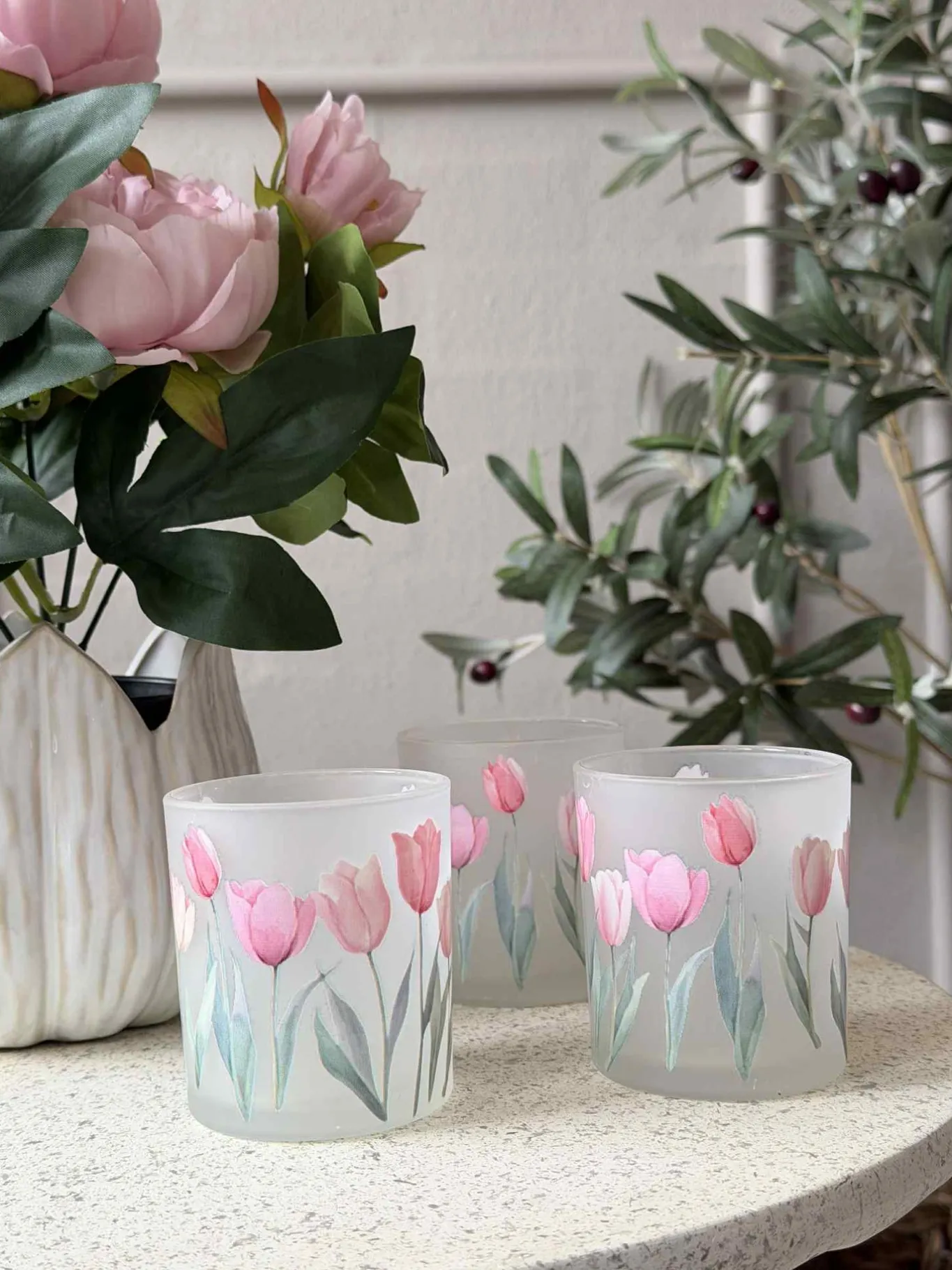 VIAMAJA Lysestager|Påske<Lysestager Tulipaner 3stk.