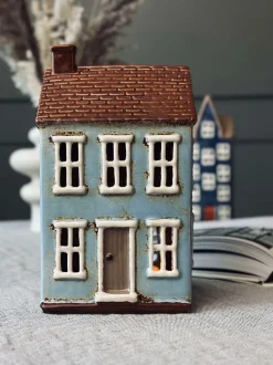 VIAMAJA Lysestager|Lyshuse<Lyshus Keramik - Dusty blue