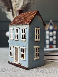 VIAMAJA Lysestager|Lyshuse<Lyshus Keramik - Dusty blue