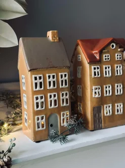 VIAMAJA Lysestager|Lyshuse<Lyshus Keramik - Gul