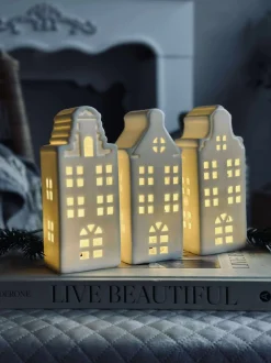 VIAMAJA Lysestager|Lyshuse<Lyshus med led - WHITE MIX