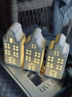 VIAMAJA Lysestager|Lyshuse<Lyshus med led - WHITE MIX