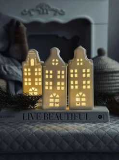 VIAMAJA Lysestager|Lyshuse<Lyshus med led - WHITE MIX
