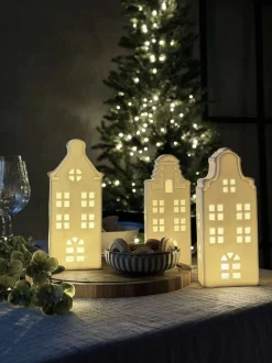 VIAMAJA Lysestager|Lyshuse<Lyshus med led - WHITE MIX