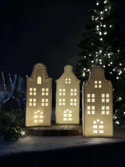 VIAMAJA Lysestager|Lyshuse<Lyshus med led - WHITE MIX