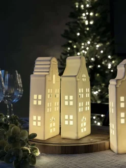VIAMAJA Lysestager|Lyshuse<Lyshus med led - WHITE MIX