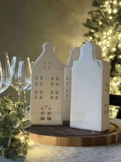 VIAMAJA Lysestager|Lyshuse<Lyshus med led - WHITE MIX