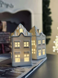 VIAMAJA Lysestager|Lyshuse<Lyshus med led - Porcelæn