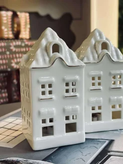 VIAMAJA Lysestager|Lyshuse<Lyshus med led - Porcelæn
