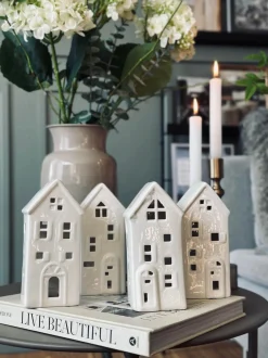 VIAMAJA Lysestager|Lyshuse<Lyshus med led - WHITE MIX