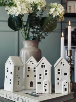 VIAMAJA Lysestager|Lyshuse<Lyshus med led - WHITE MIX