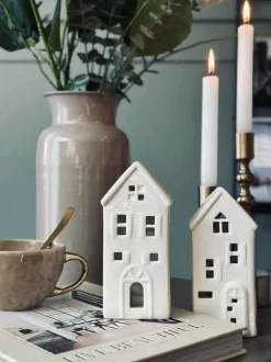 VIAMAJA Lysestager|Lyshuse<Lyshus med led - WHITE MIX