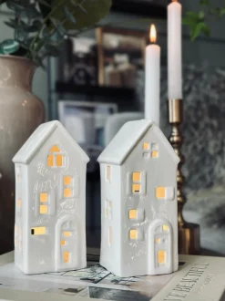 VIAMAJA Lysestager|Lyshuse<Lyshus med led - WHITE MIX