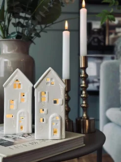 VIAMAJA Lysestager|Lyshuse<Lyshus med led - WHITE MIX