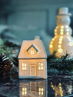 VIAMAJA Lysestager|Lyshuse<Lyshus med led lys - Porcelæn
