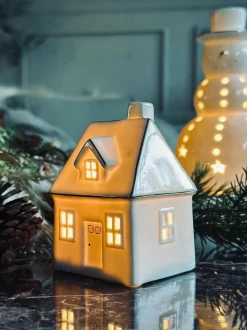 VIAMAJA Lysestager|Lyshuse<Lyshus med led lys - Porcelæn