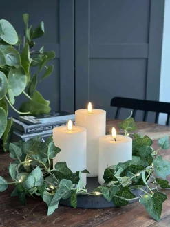 VIAMAJA Lys Og Led|Blomster<Lyskæde med grønne efeublade - 290cm
