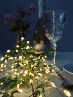 VIAMAJA Lyskæde Til Batteri|Udendørs Lyskæder<Lyskæde silver wire med 100 LED Lys
