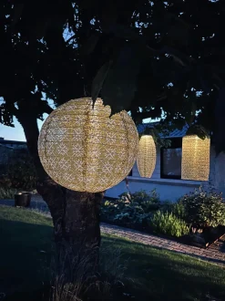 VIAMAJA Lys Og Led|Udendørs Led<Lyskugle med solceller - SUMMER GOLD