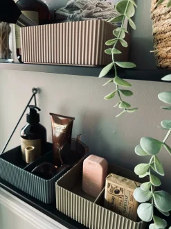 VIAMAJA Makeup Opbevaring|Kreativ Opbevaring<Makeup organiser med opdeling – Grå