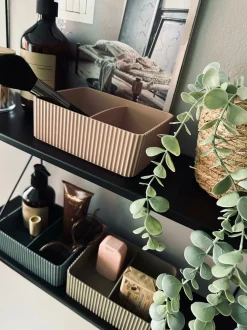 VIAMAJA Makeup Opbevaring|Kreativ Opbevaring<Makeup organiser med opdeling – Rosa