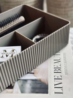 VIAMAJA Makeup Opbevaring|Kreativ Opbevaring<Makeup organiser med rumopdeling - Taupe