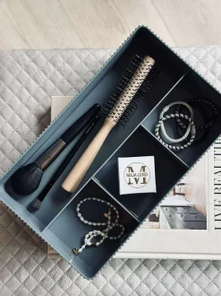 VIAMAJA Makeup Opbevaring|Kreativ Opbevaring<Makeup organiser med rumopdeling - Grå